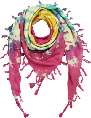 Produktbild von Palituch - bunt-batik-tiedye 02 - Unicorn Sun - Kufiya PLO Tuch