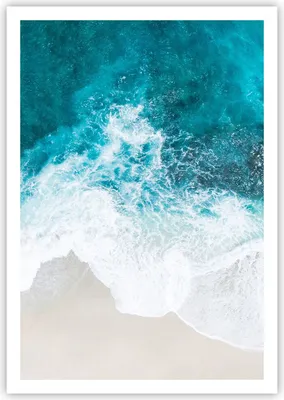 Produktbild von Poster - Poster ohne Rahmen - Luftaufnahmen Strand Welle - 70x100 cm - Wand Bild - Wanddeko - Wandbilder - Kunstposter - Wandposter - Bilder - Kunstdruck - Wanddekoration - Wandbild - P2XPA70x100-4686