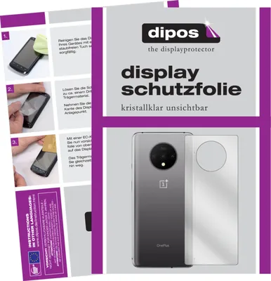 Produktbild von 2x Schutzfolie für OnePlus 7T Rückseite klar Displayschutzfolie Folie Display Schutz dipos