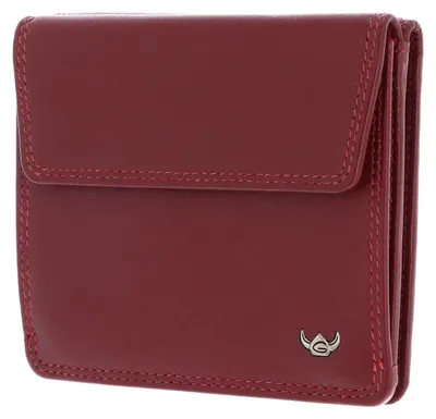 Imagen del producto de Golden Head Cuero monedero Polo RFID Protect Überschlagbörse 1174 Rot rojo oscuro
