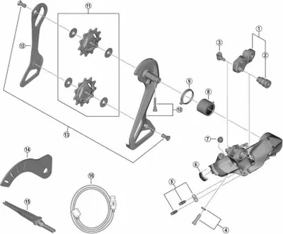 Productafbeelding van Shimano RD-R9250 beschermhoes, zilver, zilver, one size