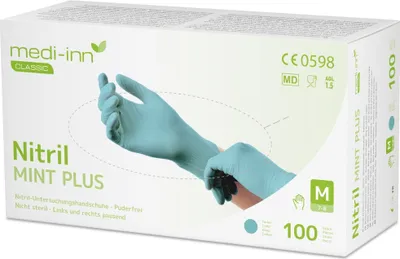 Produktbild von 1000 "Medi-Inn Classic" Handschuhe, Nitril puderfrei mint "Nitril Mint Plus" Größe: M