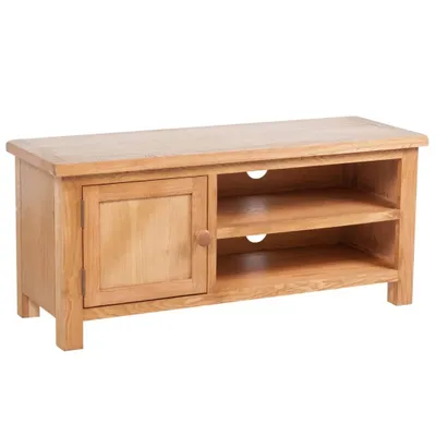 Image de Meuble TV The Living Store 103 x 36 x 46 cm en chêne massif