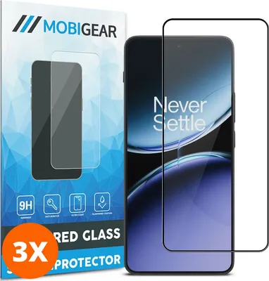 Produktbild von Mobigear Premium 9.98 OnePlus Nord 4 Panzerglas Gehärtetes Glas Displayschutz - Hüllenfreundlich (3er Pack)