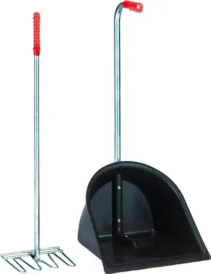 Immagine prodotto di KERBL Mistboy schwarz Höhe 75 cm, Mistkratzer für die Reinigung von Pferdeboxen