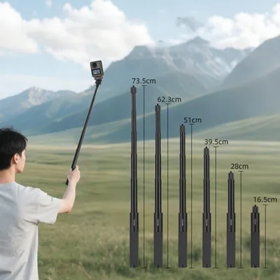Produktbild von INF Unsichtbarer Teleskop Selfie Stick 70cm Aluminium Stoßdämpfer