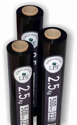 Produktbild von 3x Stretchfolie Wickelfolie schwarz 2,5Kg, Breite 500mm