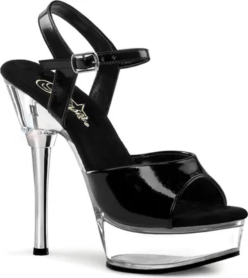 Produktbild von ALLURE-609 Damen Sandale von Pleaser, Schwarz Transparent , EU 39, US 9