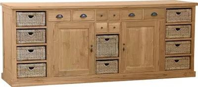 Produktbild von Teako Design Sideboard Furuvik Teakholz Massiv Wetterfest 210x90cm