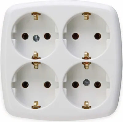 Image de KOPP Bloc multiprise 4x, blanc, sans câble d'alimentation