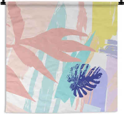 Produktbild von MuchoWow® Wandteppich Wandbehang Sommer - Gelb - Strand 150x150 cm Tapisserie Dekoration Wandtuch - Wohnaccessoires - Modernes