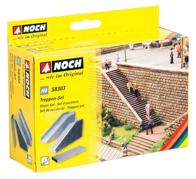 H0 Trappenset aus Kunststoff, 150 x 45 mm, 1 Stück