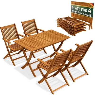 Produktbild von CASARIA® Gartentisch-Set FSC®-Zertifiziert 4-Personen