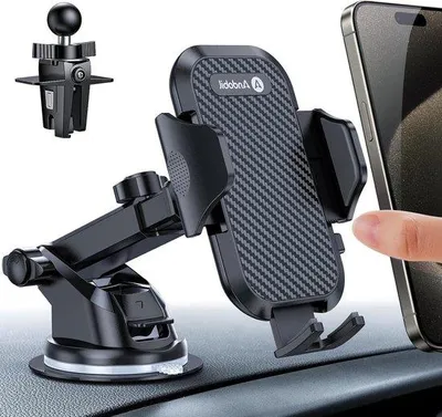 Image de Support de voiture pour smartphone, ventouse, support pour grille d'aération, universel