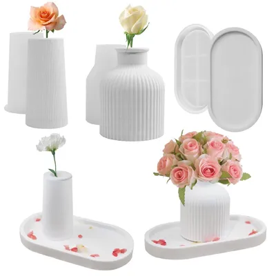 Produktbild von Silikonform Gießform Vase DIY 3er Set Resin Epoxidharz