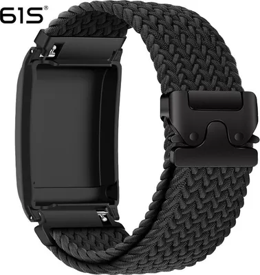 Produktbild von INF LifeOne Elastisches geflochtenes Armband mit Fallschirmschnalle für WHOOP Schwarz