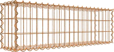 Produktbild von Rostige Gabione 100 cm x 30 cm x 20 cm (L x H x T), Maschenweite 5 cm x 10 cm, Spirale