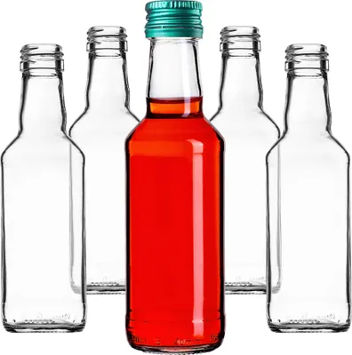 Immagine prodotto di Bottiglie di vetro KADAX da riempire, 200ml, 10 pezzi, bottiglie di liquore vuote con tappo a vite, bottiglie di succo di frutta