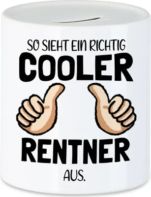 Produktbild von So Sieht Ein Cooler Rentner Aus Spardose Geschenkidee Ruhestand Pension Rente
