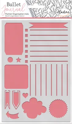 Produktbild von Aladine Aladine Bullet Journal Schablone A5 Organisieren