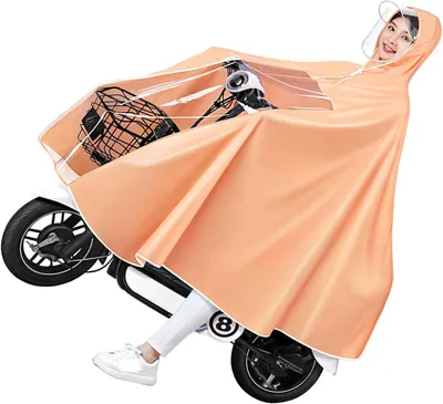 Imagen del producto de Regenponcho, funda impermeable para scooter, chaqueta impermeable portátil para bicicleta, poncho impermeable de cuerpo entero y reutilizable, chaqueta impermeable para bicicleta para adultos
