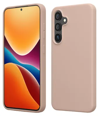 Produktbild von kwmobile Handyhülle für Samsung Galaxy S25 Hülle - Case Silikon - Kabelloses Laden - Schutzhülle Cover in Altrosa matt