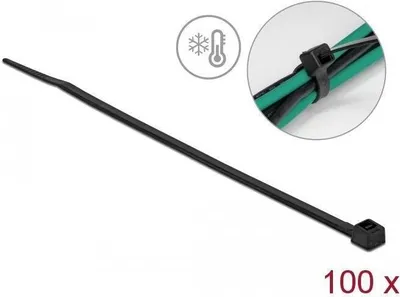Image de DELOCK Kabelbinder kälteresistent L 200 x B 3,6 mm schwarz