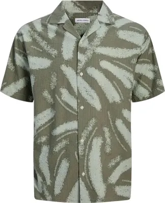 Produktbild von Jack & Jones Alberto Seersucker Resort Kurzarmhemd Grün 2XL Herren Grün 2XL