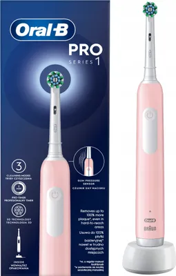 Produktbild von Oral-B Elektrische Zahnbürste Pro 1 Rosa 3 Modi Timer Akku Ladegerät