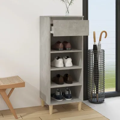 Produktbild von vidaXL Schuhschrank Betongrau 40x36x105 cm Holzwerkstoff - Schuhschrank - Schuhschränke - Schuhregal - Schuhregale
