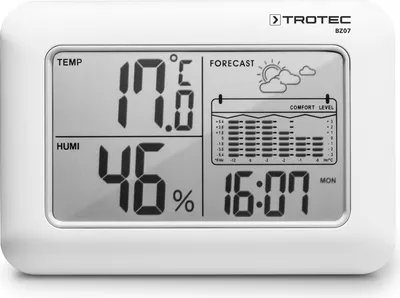 Produktbild von TROTEC Thermohygrometer BZ07 | Wetterstation | Thermometer | Hygrometer | Klimastation