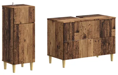 Obrázek produktu pro vidaXL, sada dvou koupelnových skříněk ARNHEM, materiál: imitace starého dřeva