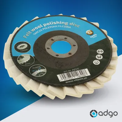 Image de ADGO® Roue de polissage 125Mm M14 Feutre d'agneau Pour meuleuses / polisseuses