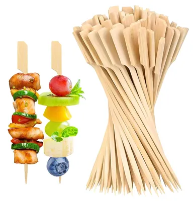 Bambusspieße 300 Stück, 9 cm, Fingerfood-Spieße für Cocktails & Snacks