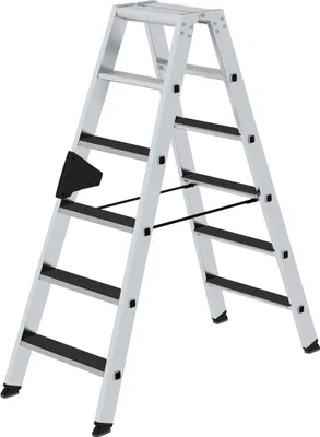 Produktbild von Stufen-Stehleiter beidseitig begehbar mit clip-step R13 2x6 Stufen