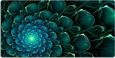 Produktbild von Schreibtischmatte Tischunterlage 90x45 cm Mauspad - Grüne Blume