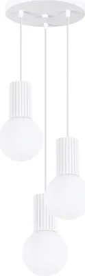 Produktbild von Pendelleuchte HALO 3P weiß 3xG9 8W Aluminium/Glas 125x25x25cm Sollux Lighting