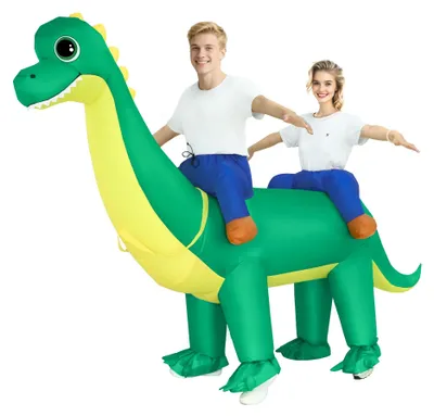 Produktbild von Aufblasbares Dinosaurierkostüm Brachiosaurus, für 2 Personen, Halloween Verkleidung