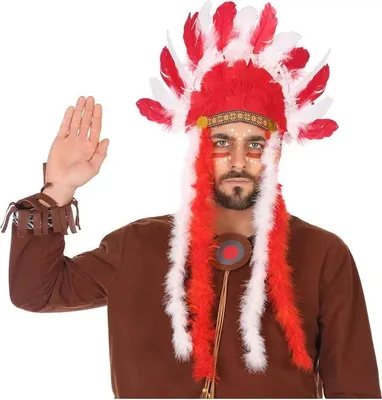 Immagine prodotto di Piuma indiana Atosa Rosso Rosso Taglia unica