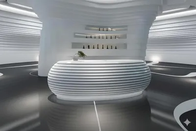 Produktbild von r Empfangstisch Designer Futuristischer Edler Bürotisch