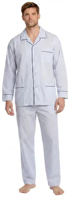 Produktbild von Kisses&Love Langärmliger Popeline-Pyjama für Herren KL30233