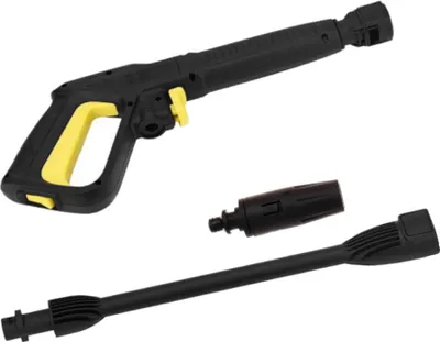 Produktbild von Trade-Shop Set: Hochdruckreiniger-Pistole mit Lanze Sprühdüse kompatibel mit Kärcher K2-K7 Hochdruckreiniger / Anschluss-Klammer / Bajonett