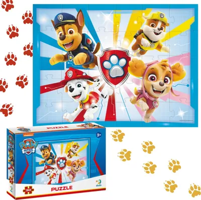 Zdjęcie produktu dla Puzzle Psi Patrol 30 Elementów Układanka Paw Patrol Dla Najmłodszych