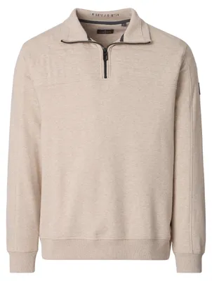 Produktbild von CASAMODA Herren Sweat-Troyer Zipper Regular Baumwollmix Beige M