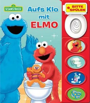 Produktbild von Sesamstraße - Aufs Klo mit Elmo - Mein Klo-Soundbuch - Pappbilderbuch mit Klospülung und 8 Geräuschen