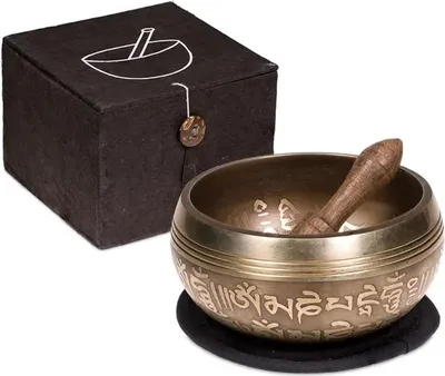 Image de Bol chantant Ohm coffret cadeau noir - 300 G; 10 cm