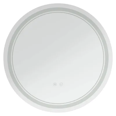 Produktbild von LED Badezimmerspiegel - Runder Schminkspiegel 60 cm - Touchscreen - Dimmbares Licht - Drei Farbtemperaturen - Antibeschlag - IPX4 - Silber