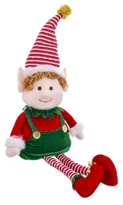 Weihnachtsdeko Elf aus Schaumstoff, mehrfarbig, 40 cm