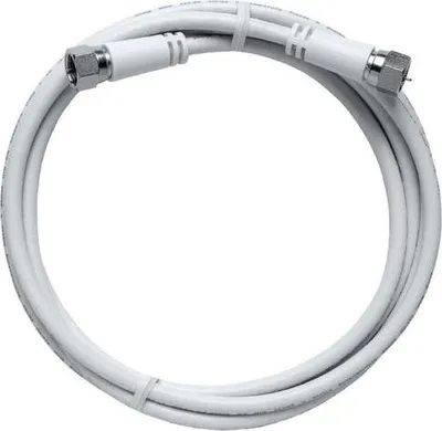 Image de AXING Câble de raccordement SAT [1x F mâle - 1x F mâle] 3.50 m 85 dB blanc Axing
