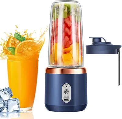 Produktbild von Tragbarer, wiederaufladbarer Entsafter, Smoothie-Flasche für selbstgemachtes Frühstück, Sport, Camping und Strand.